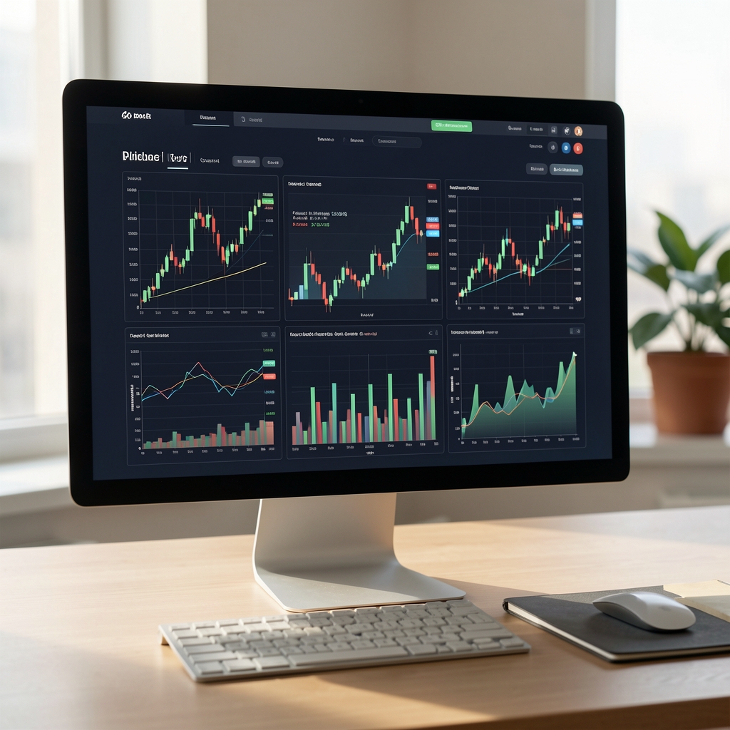 Инвестициони портфолио на компјутерском екрану са разноврсним финансијским инструментима и аналитичким графиконима